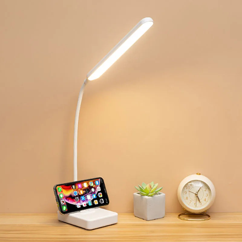Foldable LED Desk Lamp – 3-Level Dimmable USB Rechargeable