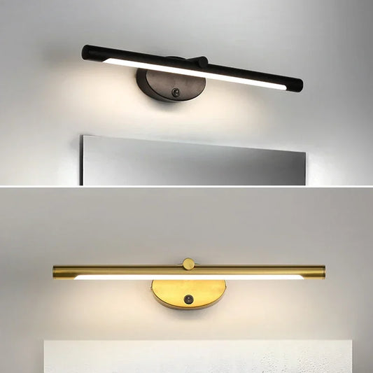 LED Bathroom Mirror Lamp – Touch Switch Black Gold