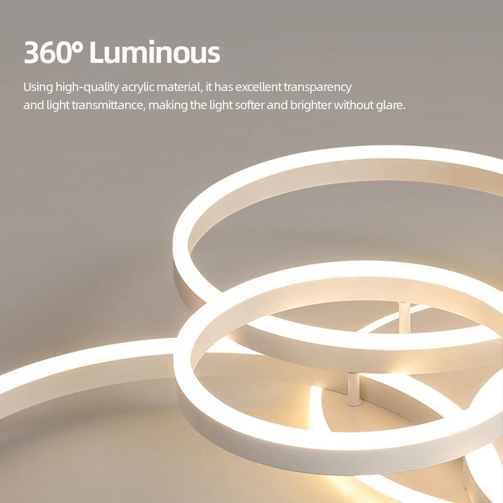 Dimmable LED Ceiling Lamp – Remote Control 5 Sizes