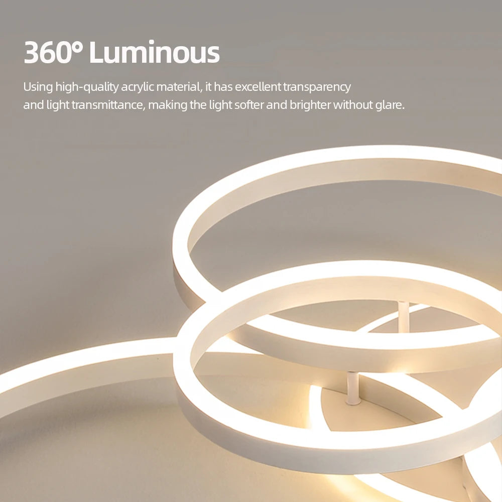 Dimmable LED Ceiling Lamp – Remote Control 5 Sizes