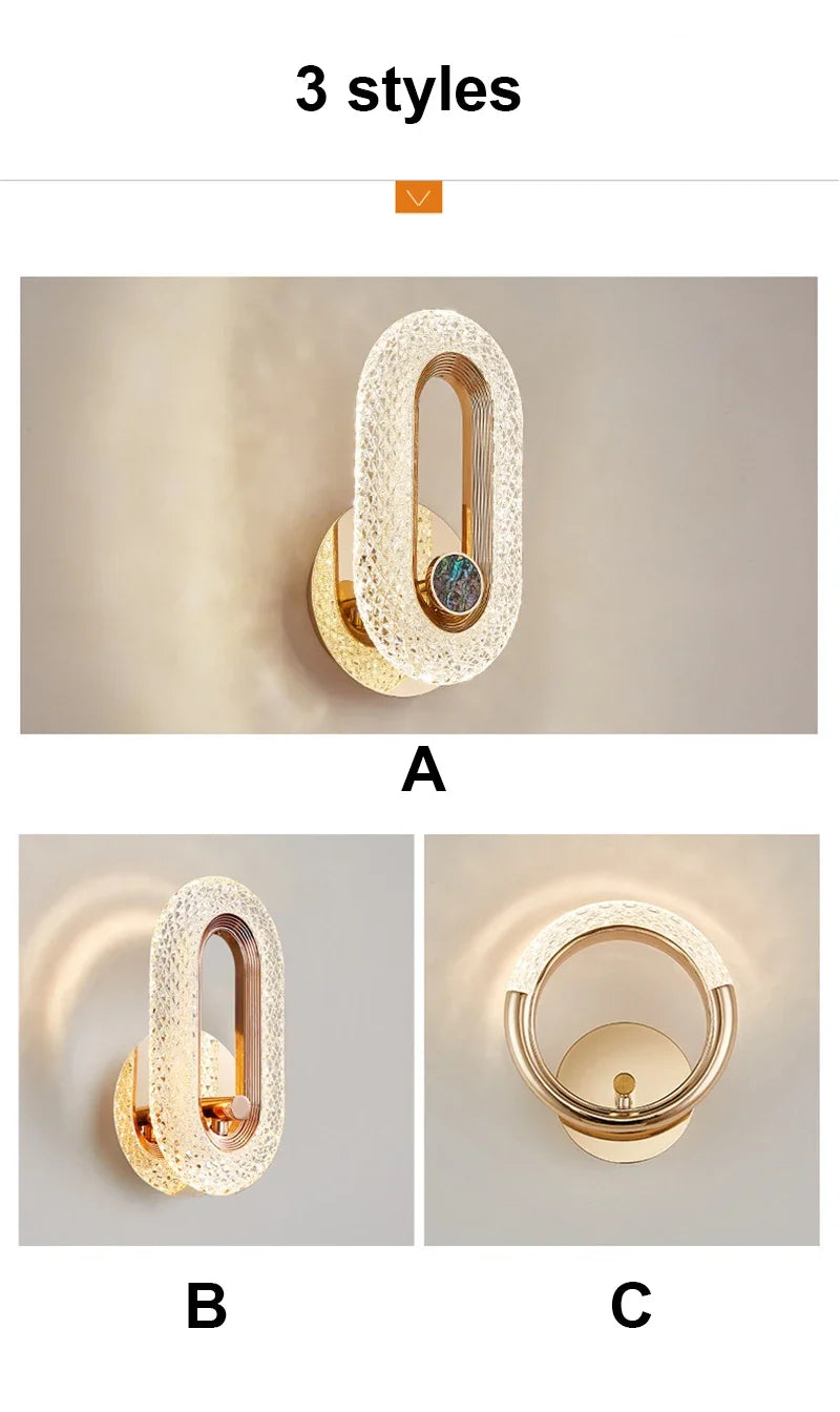 Nordic Gold LED Wall Lamp – 3 Colour Modes