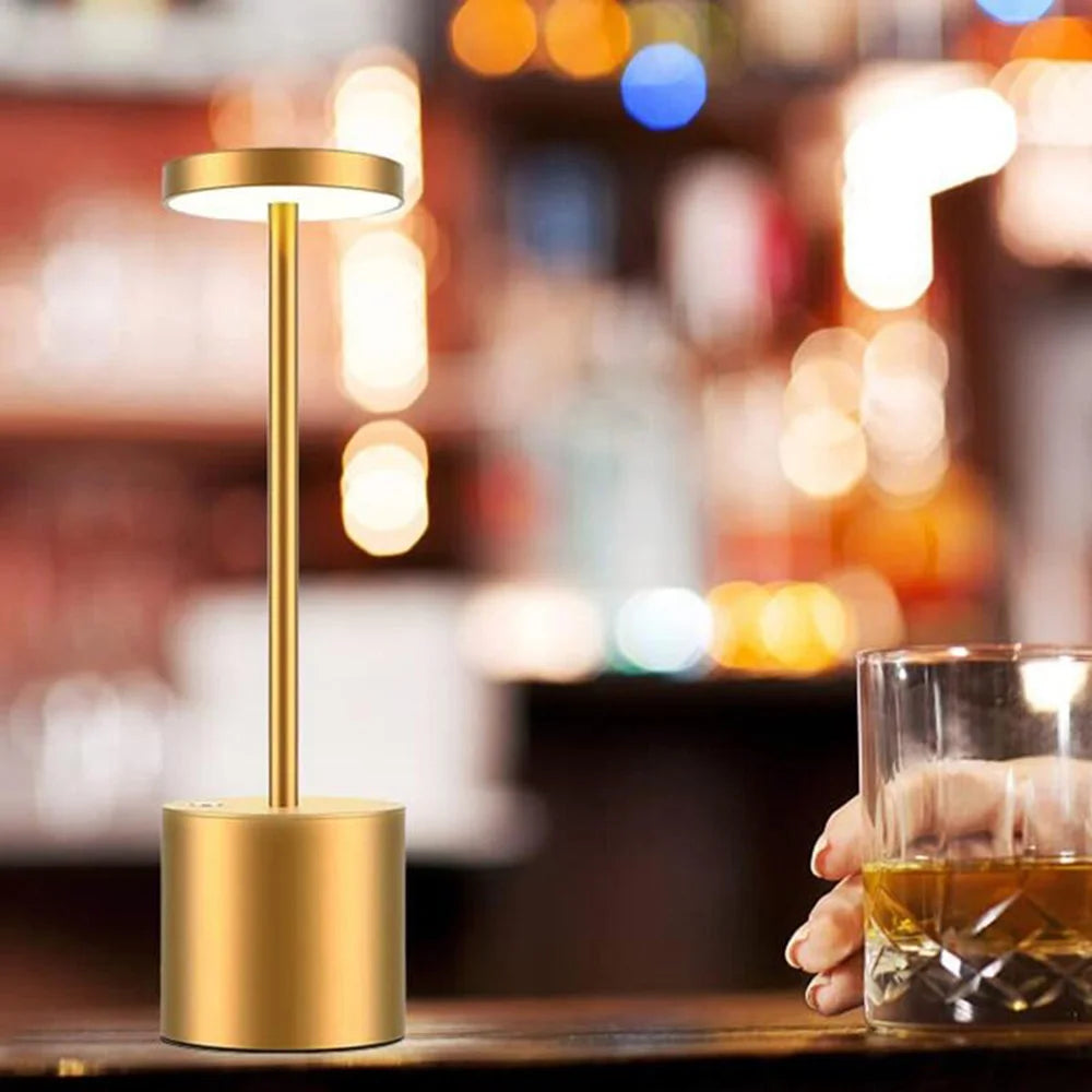 LED Metal Desk Lamp – 1800mAh Rechargeable 3-Colour Stepless Dim