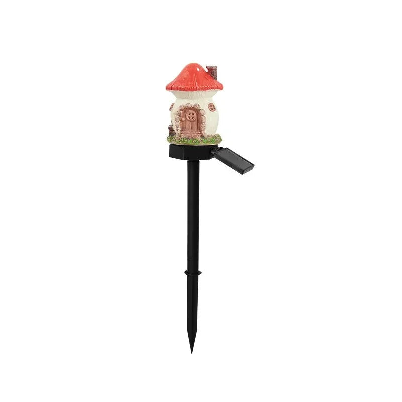 New LED Cartoon Creative Mushroom Lamp Outdoor Waterproof Atmosphere Decorative Floor Plug in Light Solar Garden Landscape Light