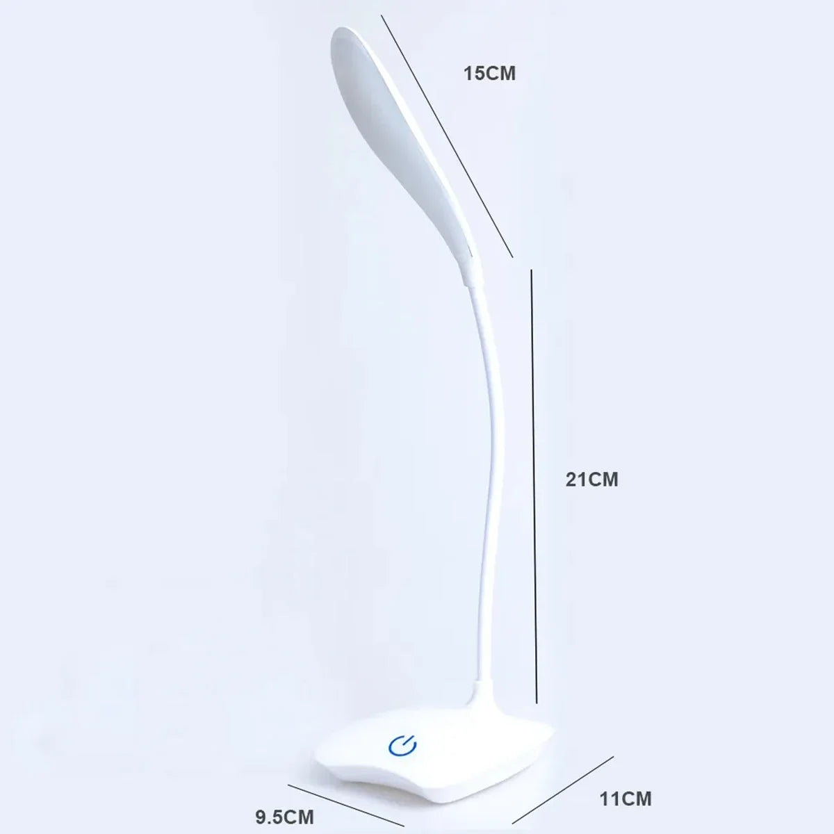Flexible LED Reading Desk Lamp – USB Rechargeable 3-Level Touch