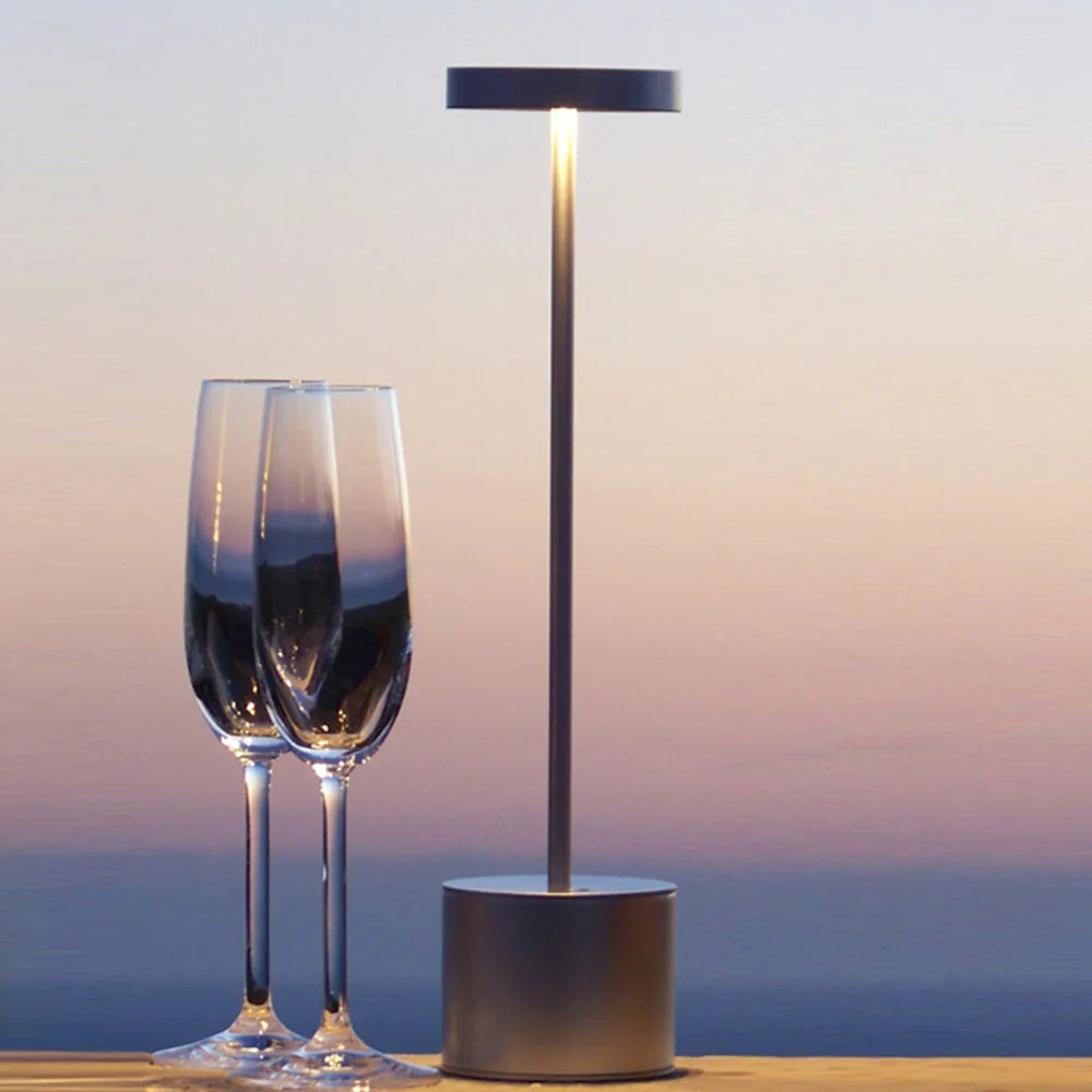 LED Metal Desk Lamp – 1800mAh Rechargeable 3-Colour Stepless Dim