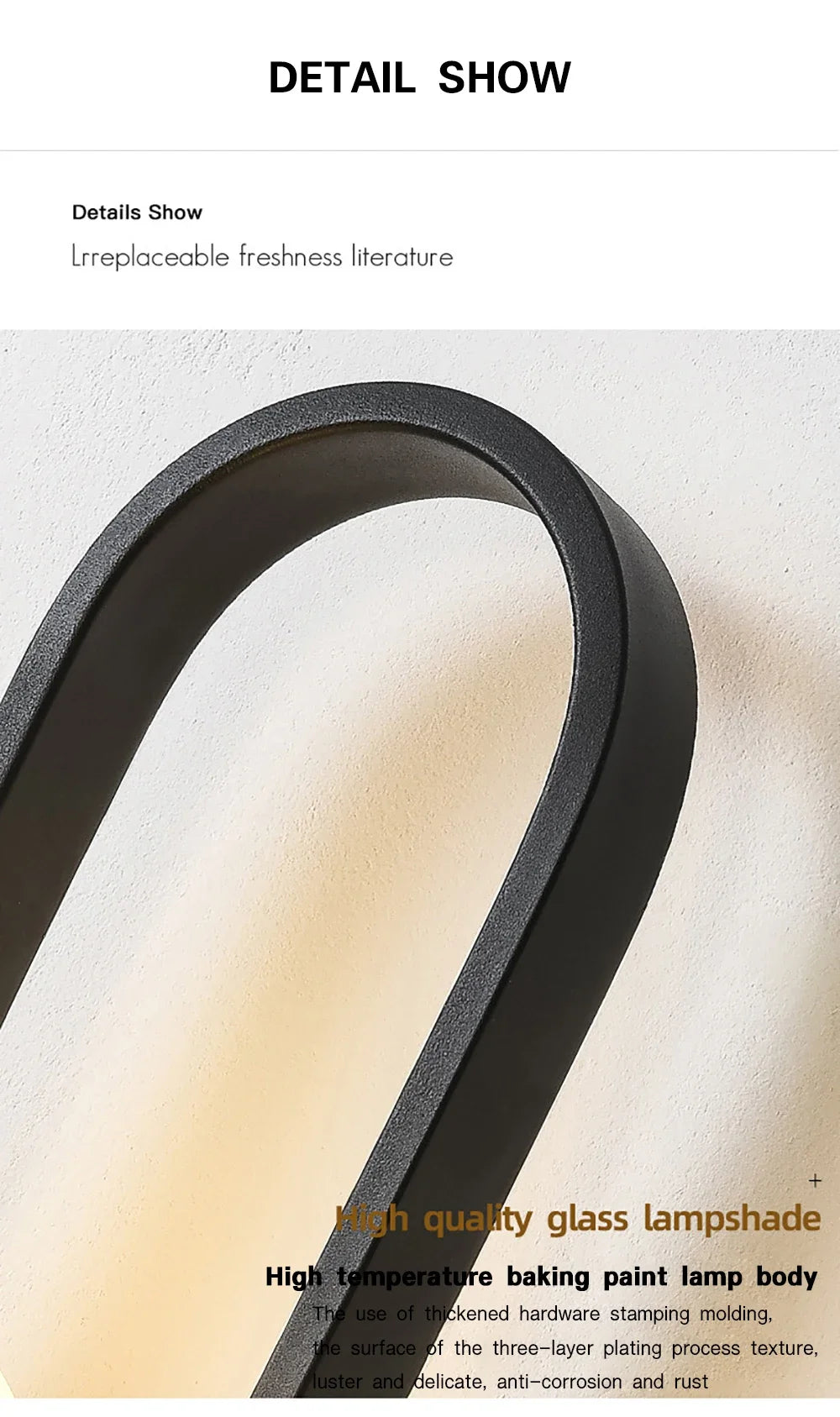 Luxury LED Wall Lamp – Frosted Glass Black or Gold