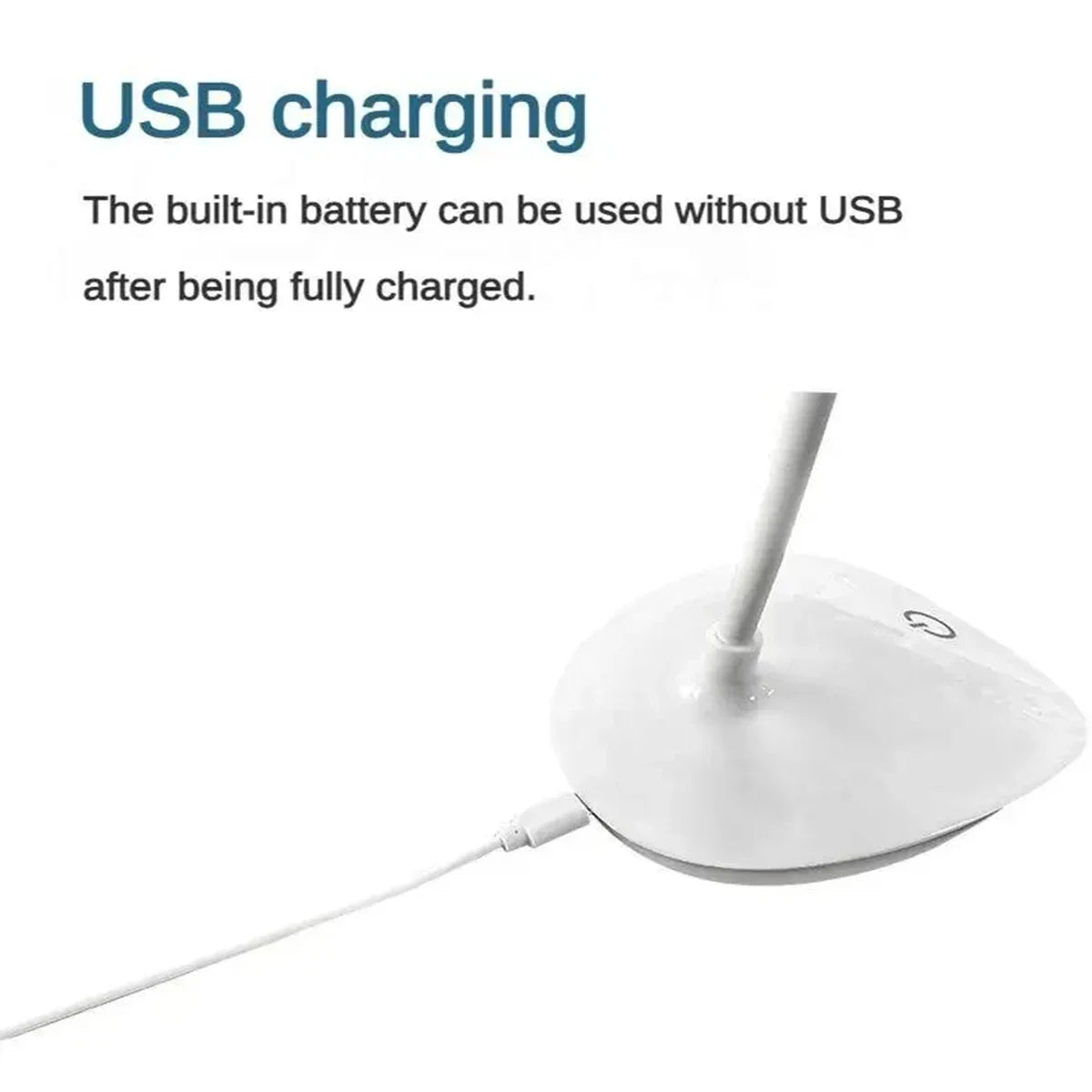 Flexible LED Reading Desk Lamp – USB Rechargeable 3-Level Touch