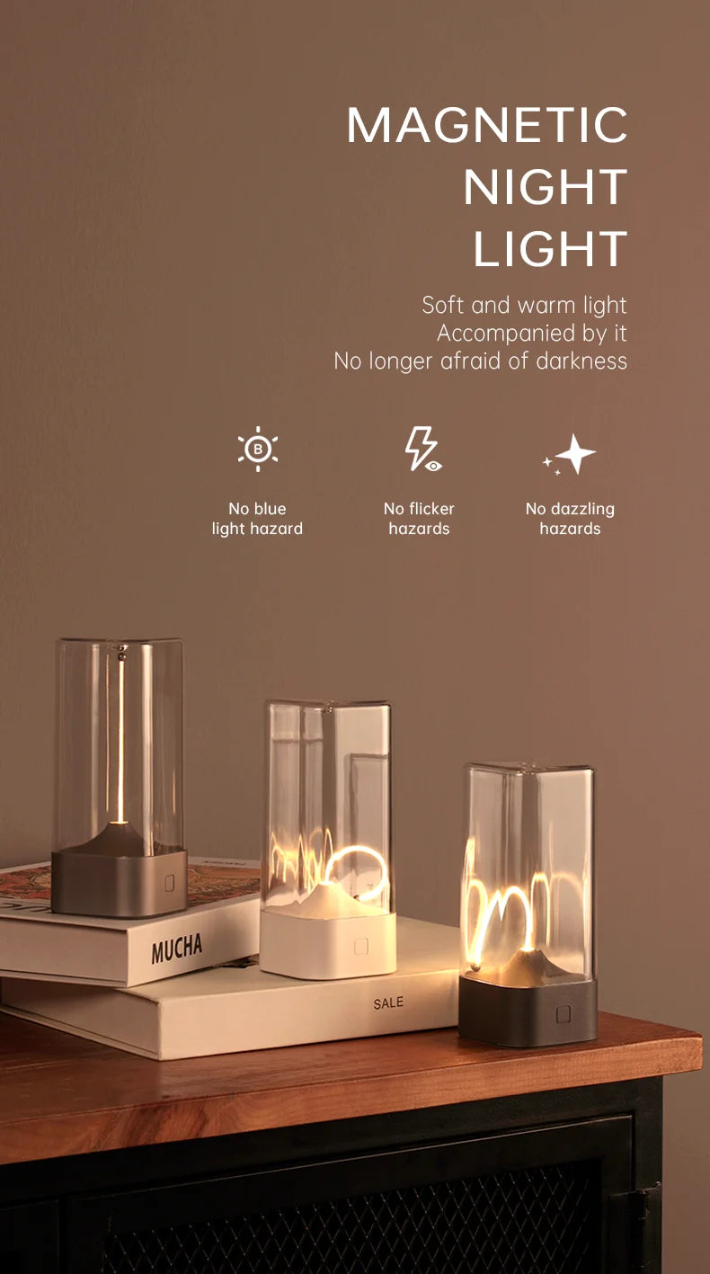Cordless Magnetic Filament LED Lamp – Rechargeable Atmosphere
