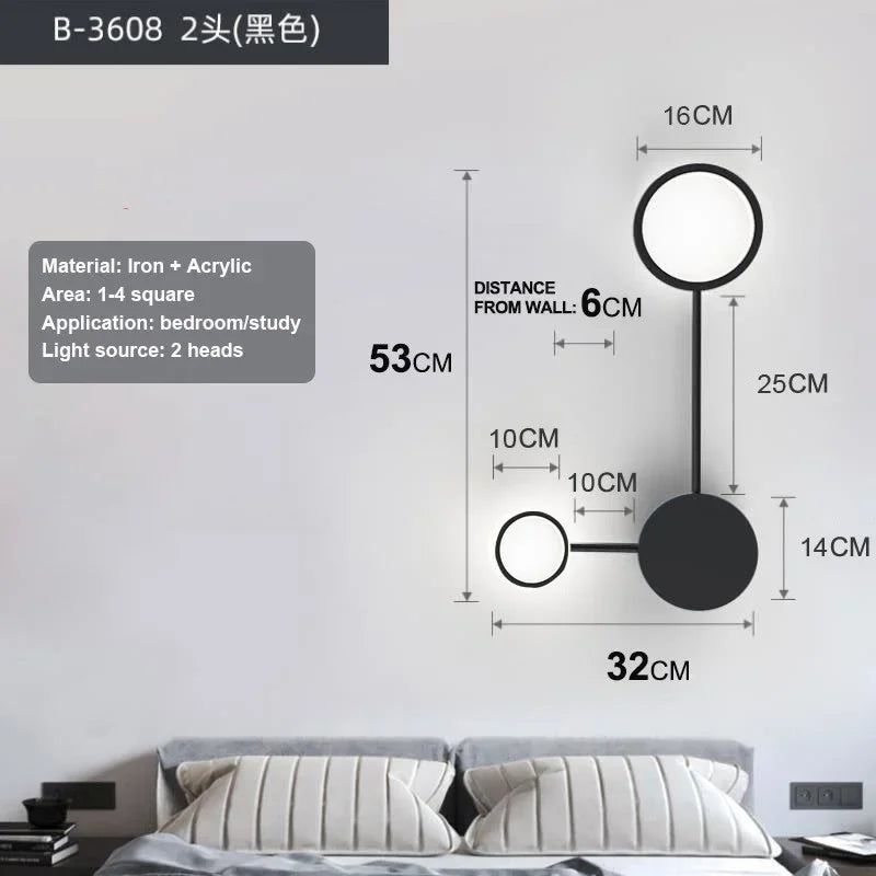 Nordic Minimalist Wall Lamp – E27 Iron Indoor