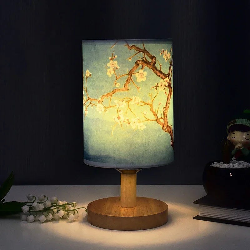 LED Square Fabric Table Lamp – Dimmable Touch Bedside Light