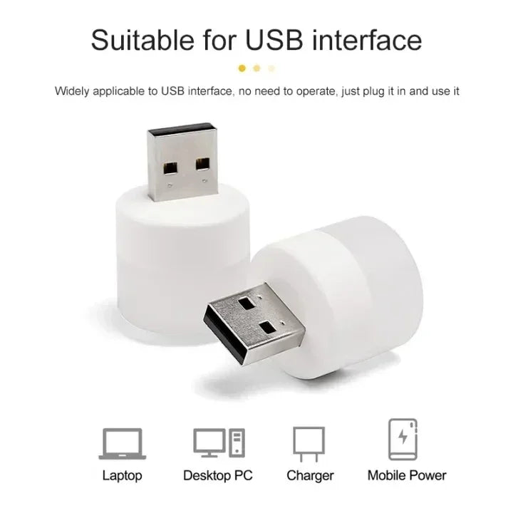 Mini USB LED Reading Light – Warm & Cool White Portable Lamp