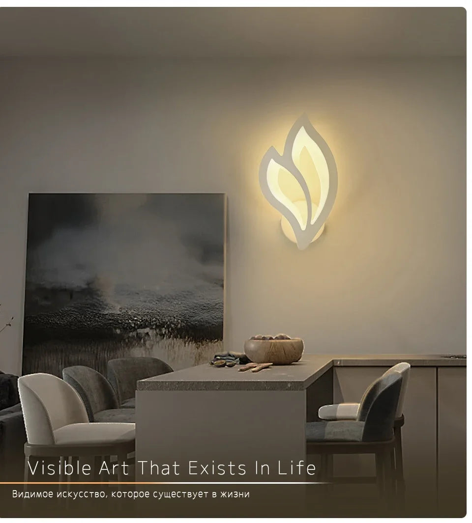 Modern LED Wall Lamp – Touch Switch White