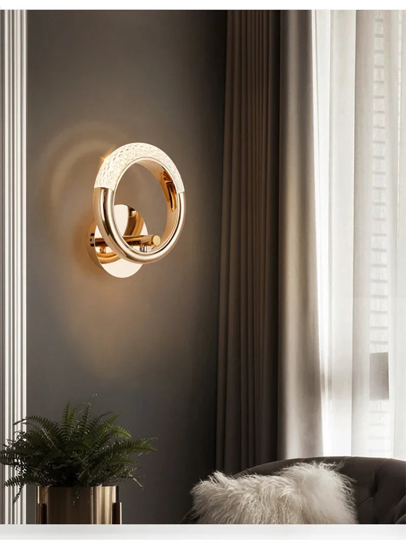 Nordic Gold LED Wall Lamp – 3 Colour Modes