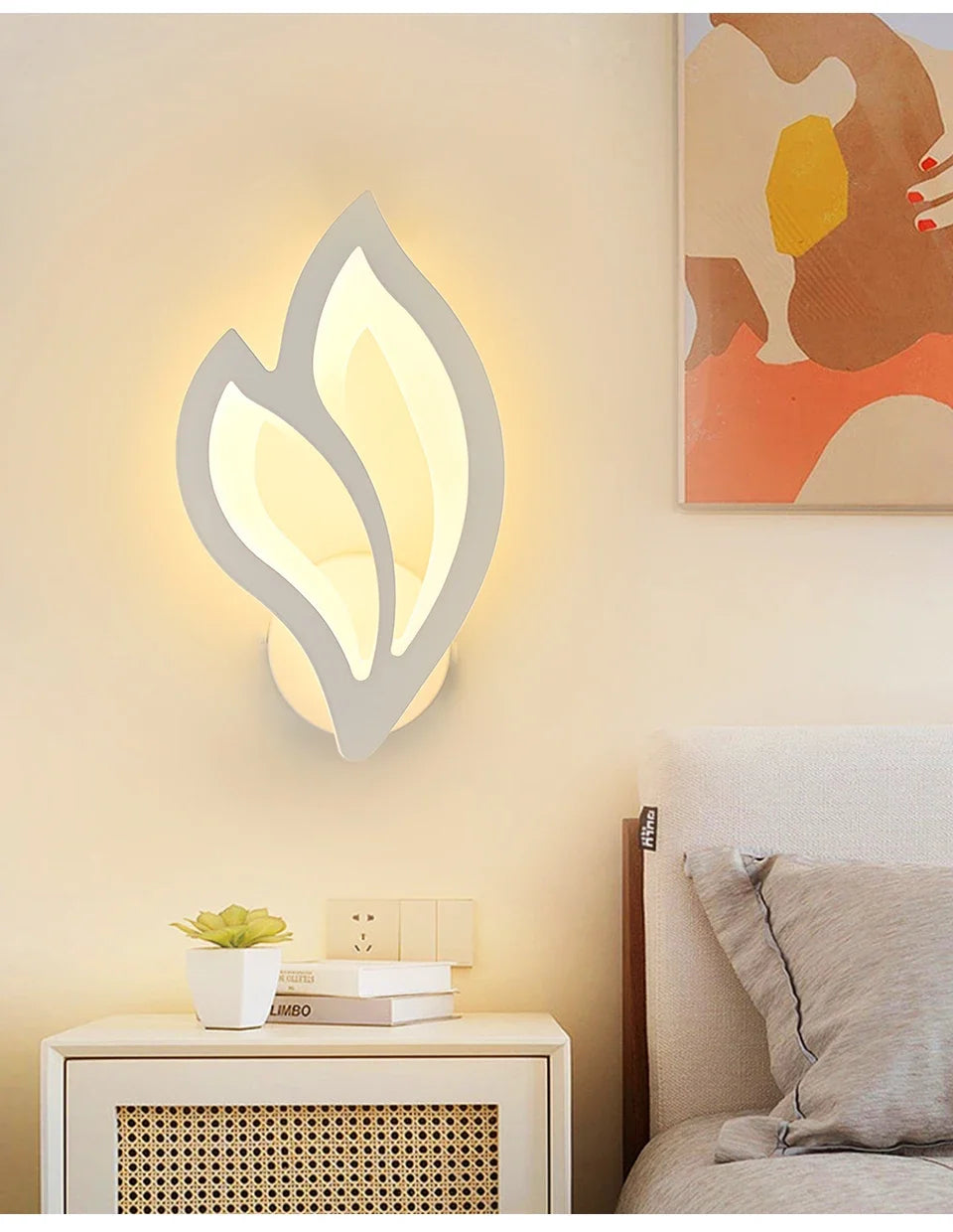 Modern LED Wall Lamp – Touch Switch White