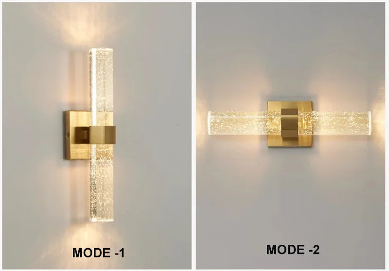 Marble LED Wall Lamp 12W – Gold & Natural Marble