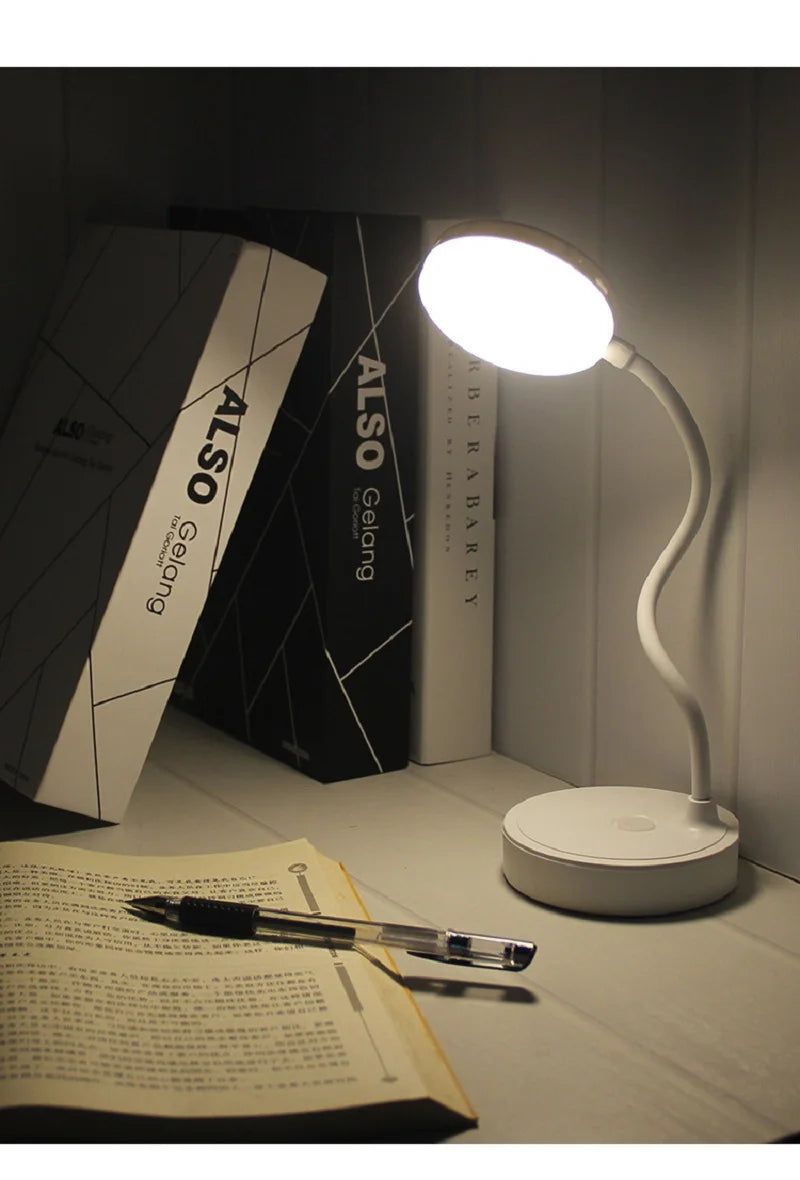 Foldable LED Desk Lamp – 3-Level Dimmable USB Rechargeable Light