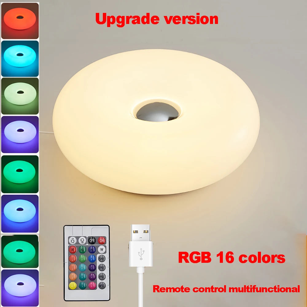 Doughnut Ring LED Table Lamp – Rechargeable Touch Ambient Light