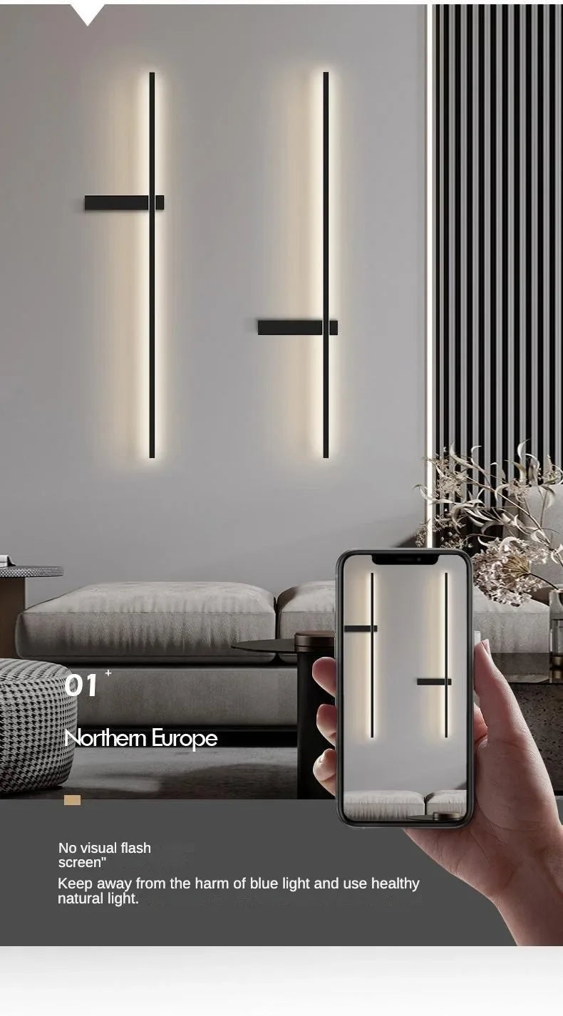 Dimmable LED Strip Wall Lamp – TV Background