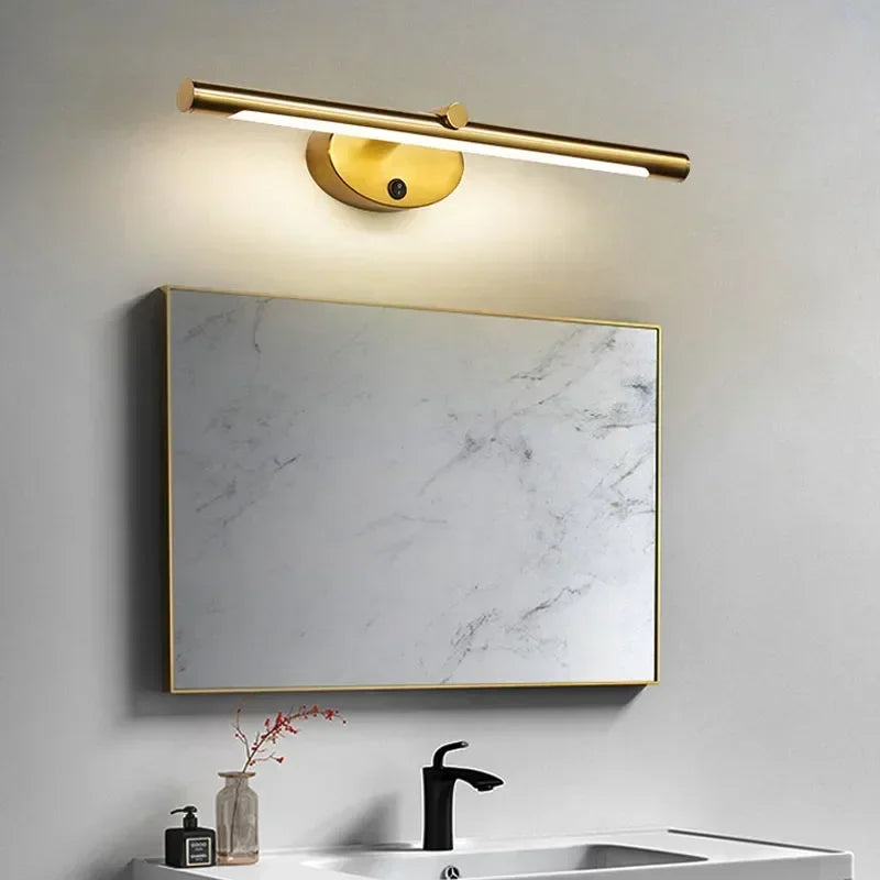 LED Bathroom Mirror Lamp – Touch Switch Black Gold