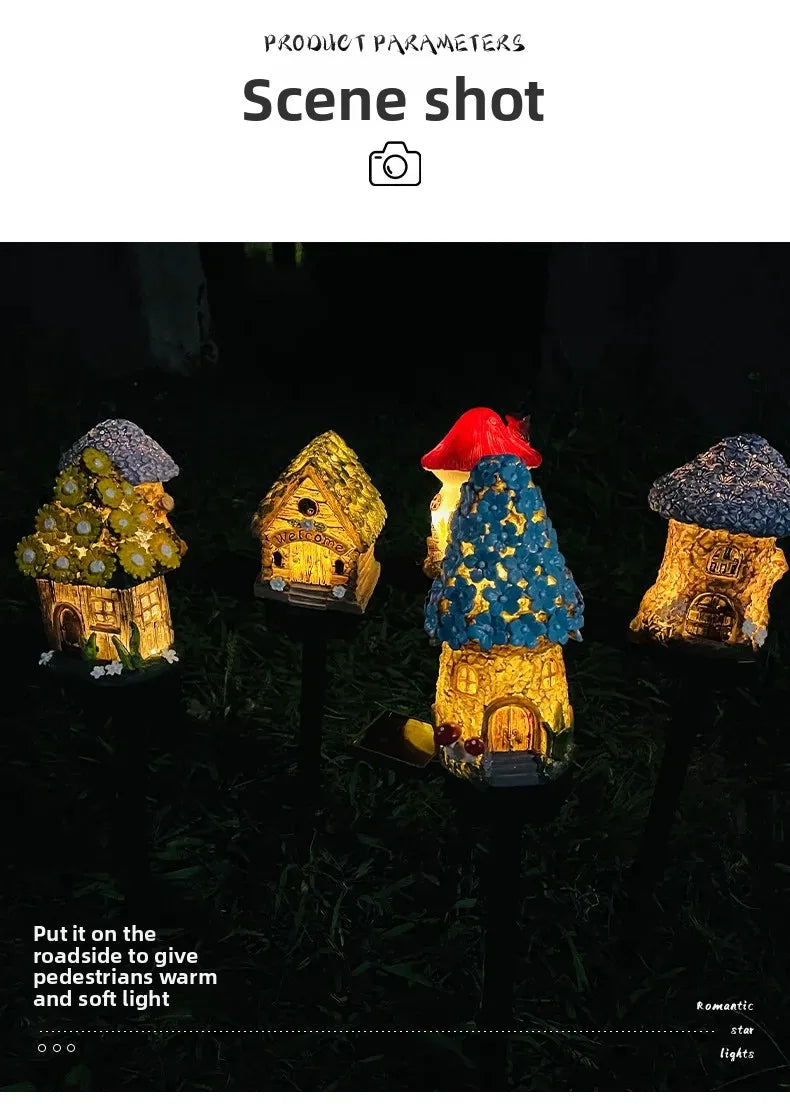 New LED Cartoon Creative Mushroom Lamp Outdoor Waterproof Atmosphere Decorative Floor Plug in Light Solar Garden Landscape Light
