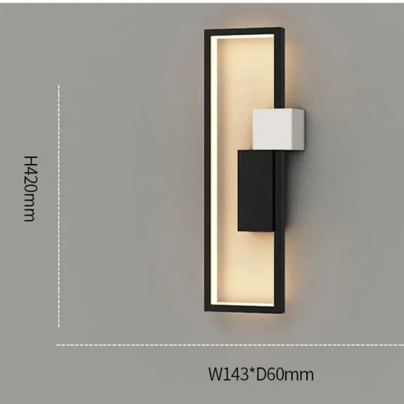 Modern LED Wall Lamp – Black, Gold or White