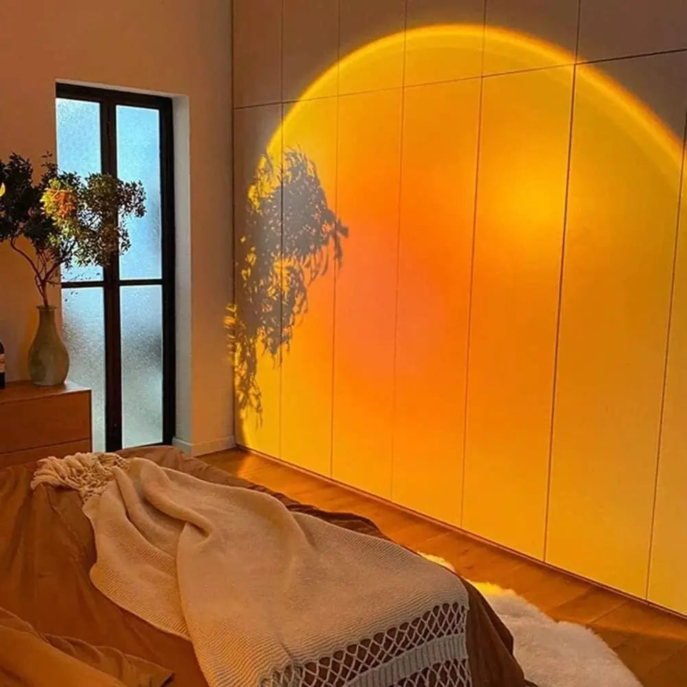 Sunset Projection LED Lamp – USB Rotatable Atmosphere Night Light