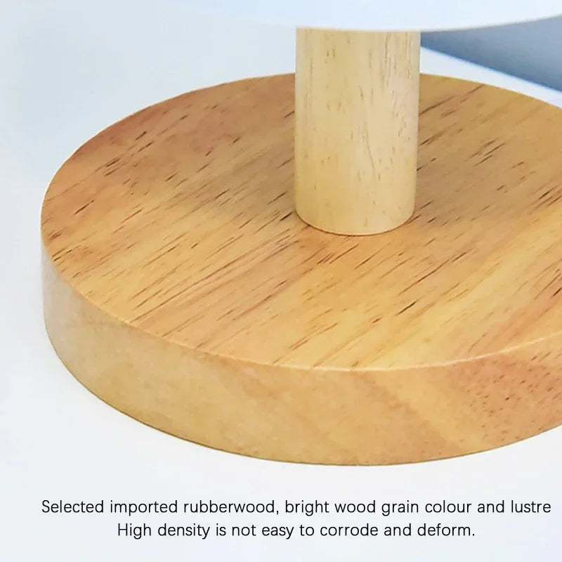 LED Square Fabric Table Lamp – Dimmable Touch Bedside Light