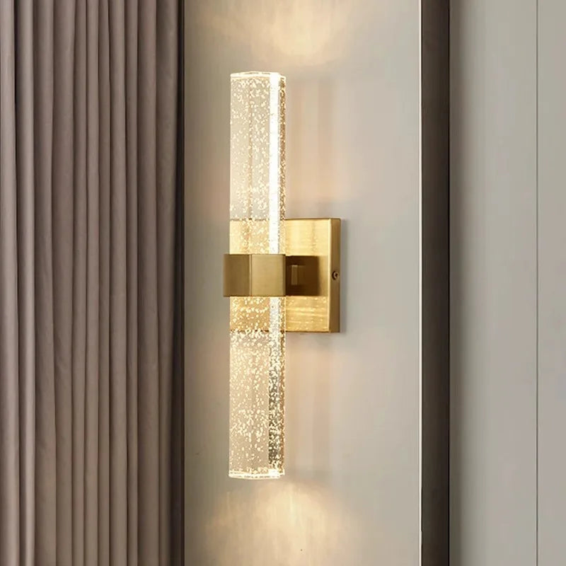 Marble LED Wall Lamp 12W – Gold & Natural Marble