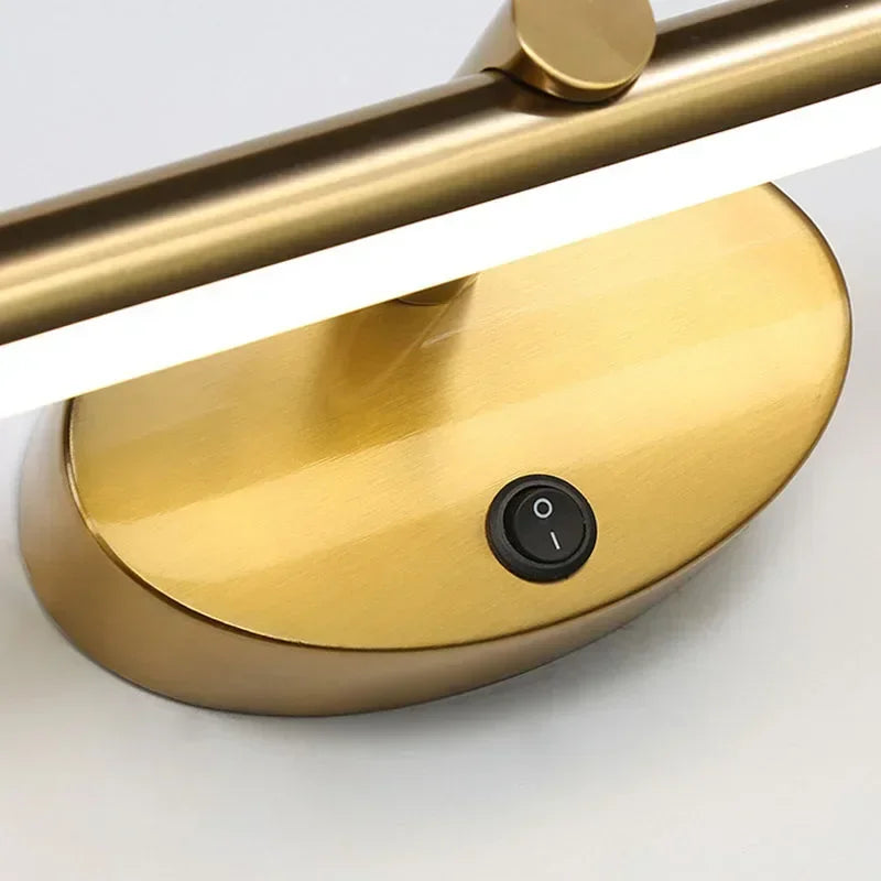 LED Bathroom Mirror Lamp – Touch Switch Black Gold