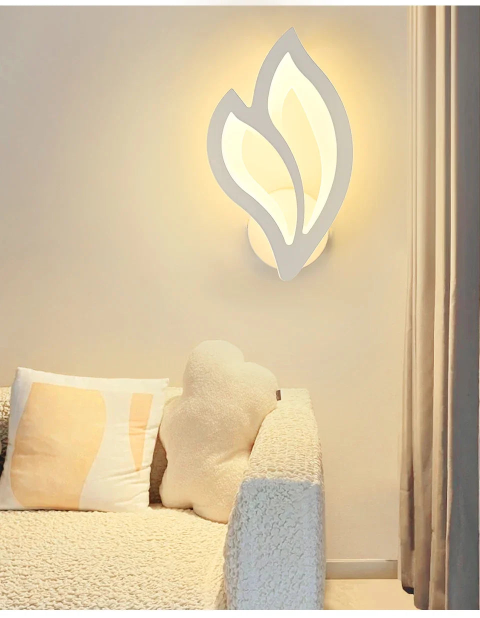 Modern LED Wall Lamp – Touch Switch White