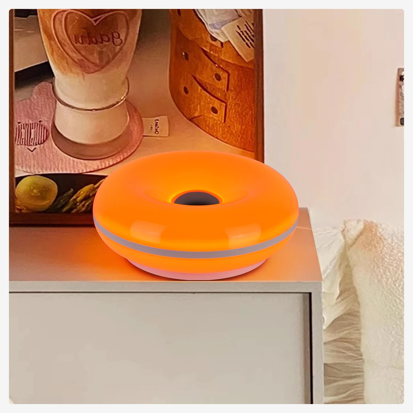Doughnut Ring LED Table Lamp – Rechargeable Touch Ambient Light
