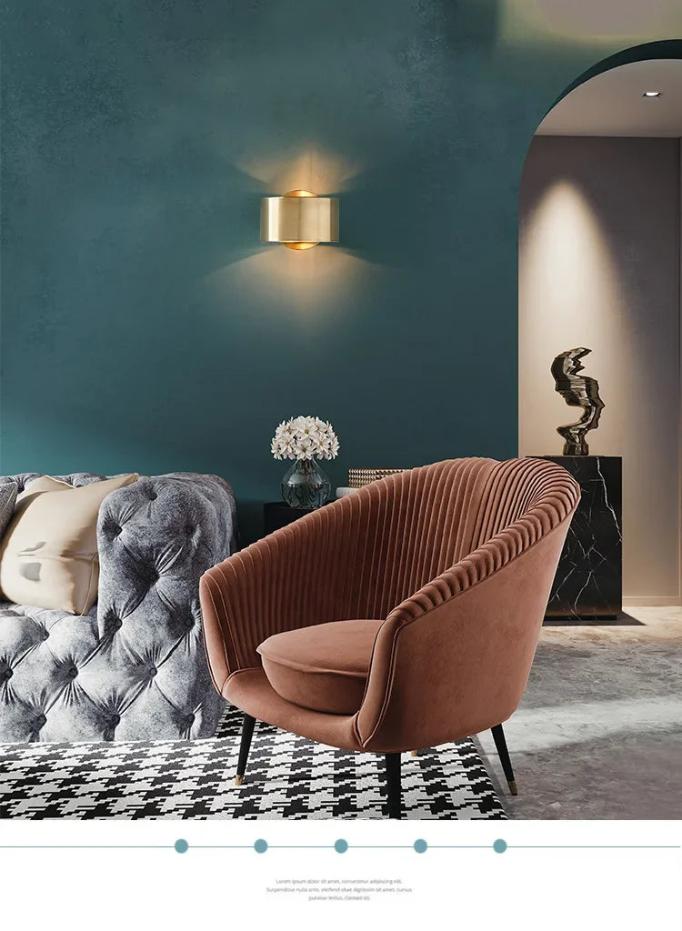 Nordic Gold LED Wall Lamp – E27 Warm White