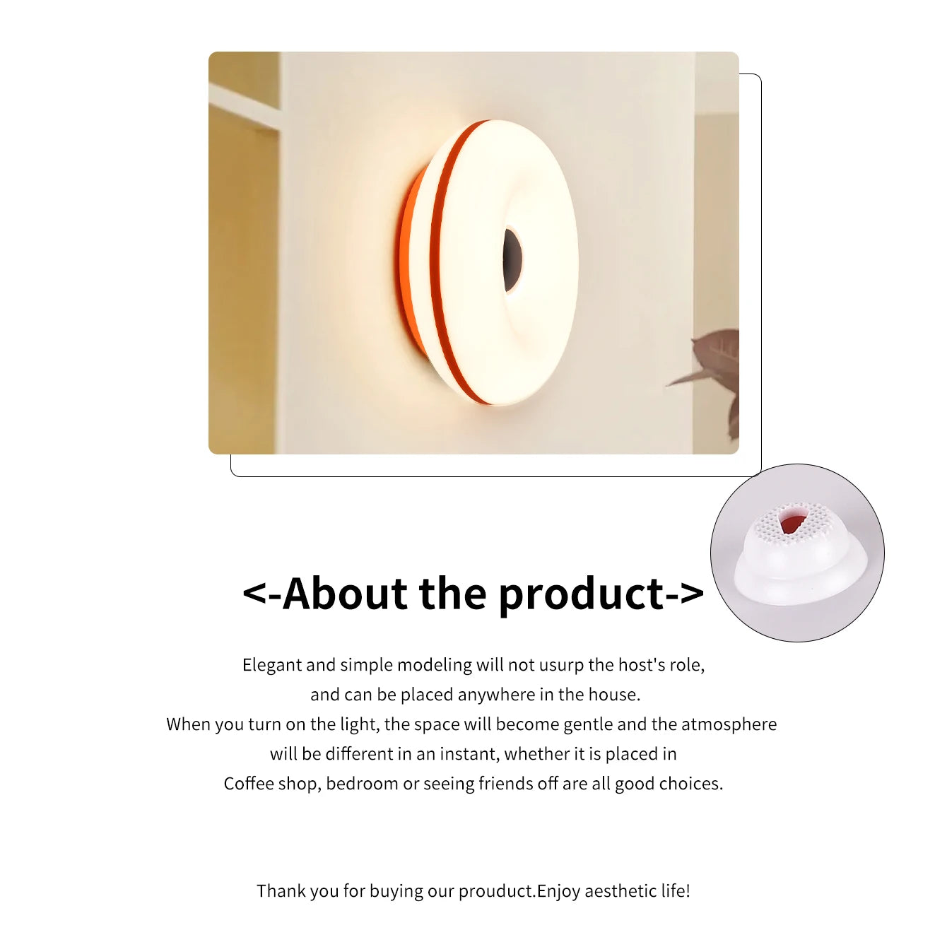 Doughnut Ring LED Table Lamp – Rechargeable Touch Ambient Light