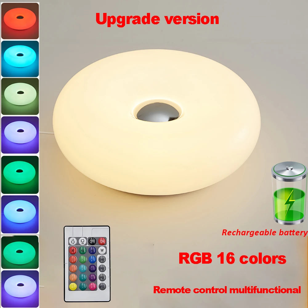 Doughnut Ring LED Table Lamp – Rechargeable Touch Ambient Light