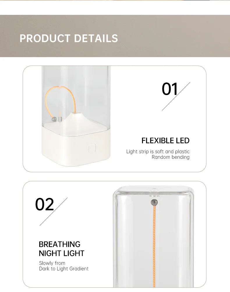 Cordless Magnetic Filament LED Lamp – Rechargeable Atmosphere