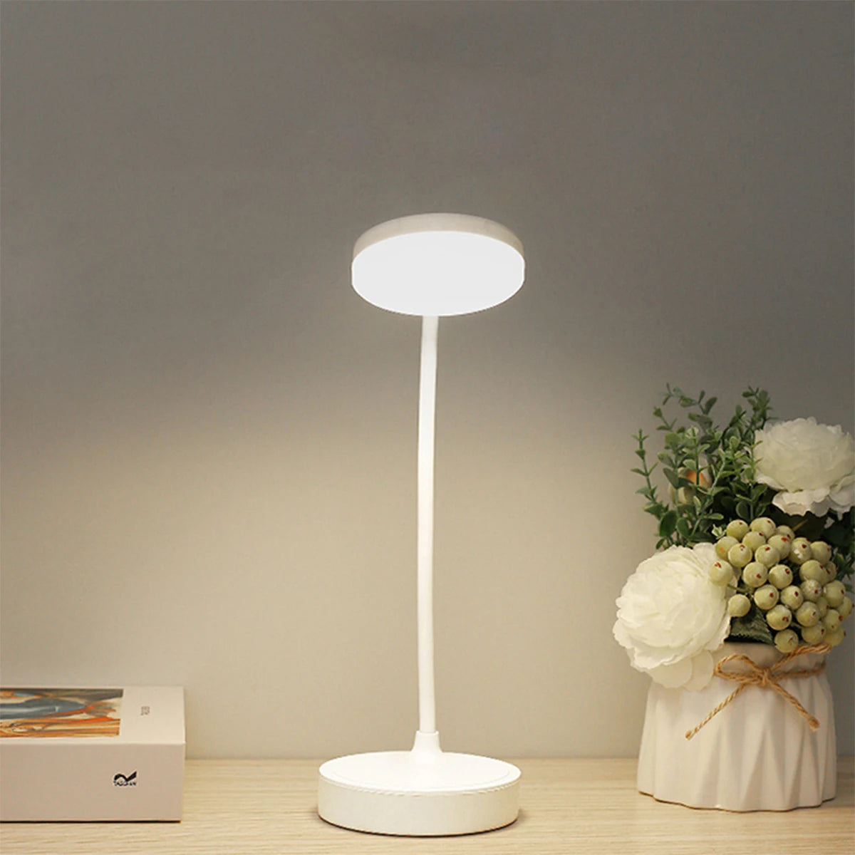 Foldable LED Desk Lamp – 3-Level Dimmable USB Rechargeable Light