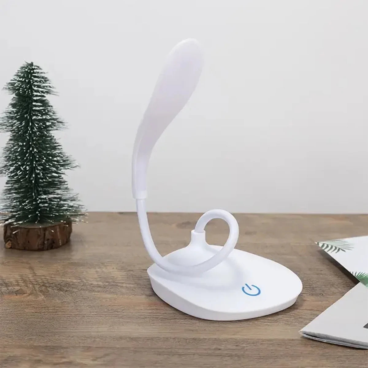 Flexible LED Reading Desk Lamp – USB Rechargeable 3-Level Touch