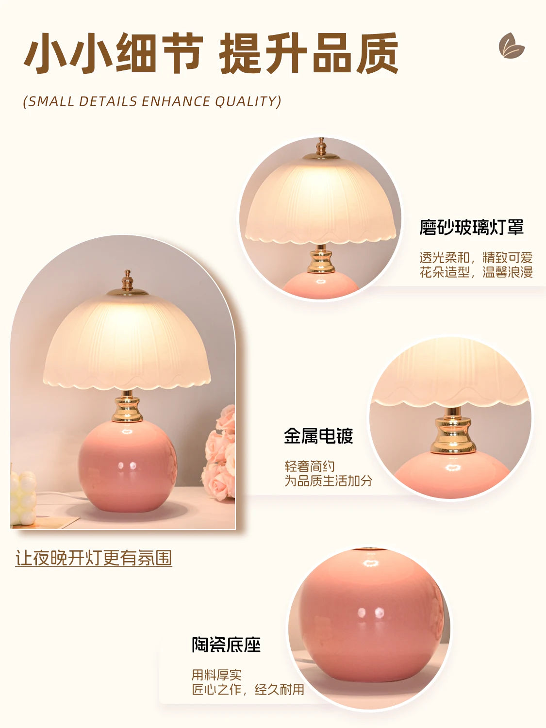 Wireless LED Filament Night Lamp – Rechargeable 3-Level Cordless