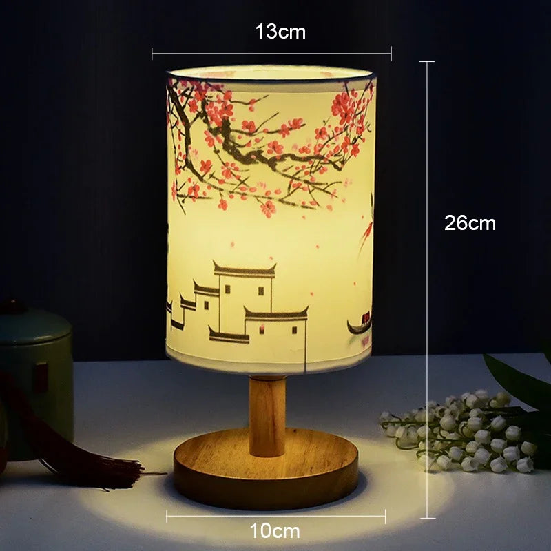 LED Square Fabric Table Lamp – Dimmable Touch Bedside Light