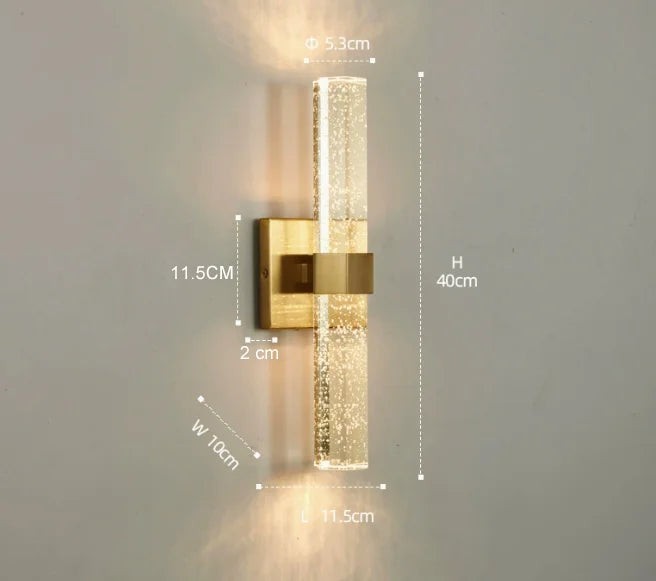 Marble LED Wall Lamp 12W – Gold & Natural Marble