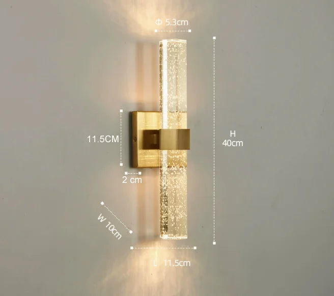 Marble LED Wall Lamp 12W – Gold & Natural Marble