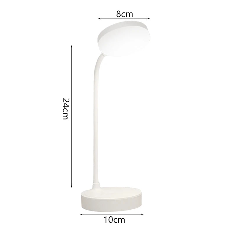 Foldable LED Desk Lamp – 3-Level Dimmable USB Rechargeable Light