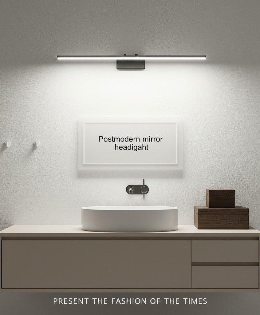GoldenWatt modern black LED vanity mirror wall light with touch switch providing bright downward illumination