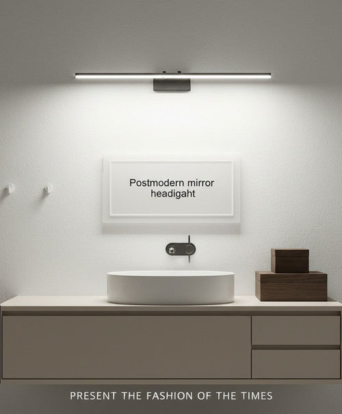 GoldenWatt modern black LED vanity mirror wall light with touch switch providing bright downward illumination