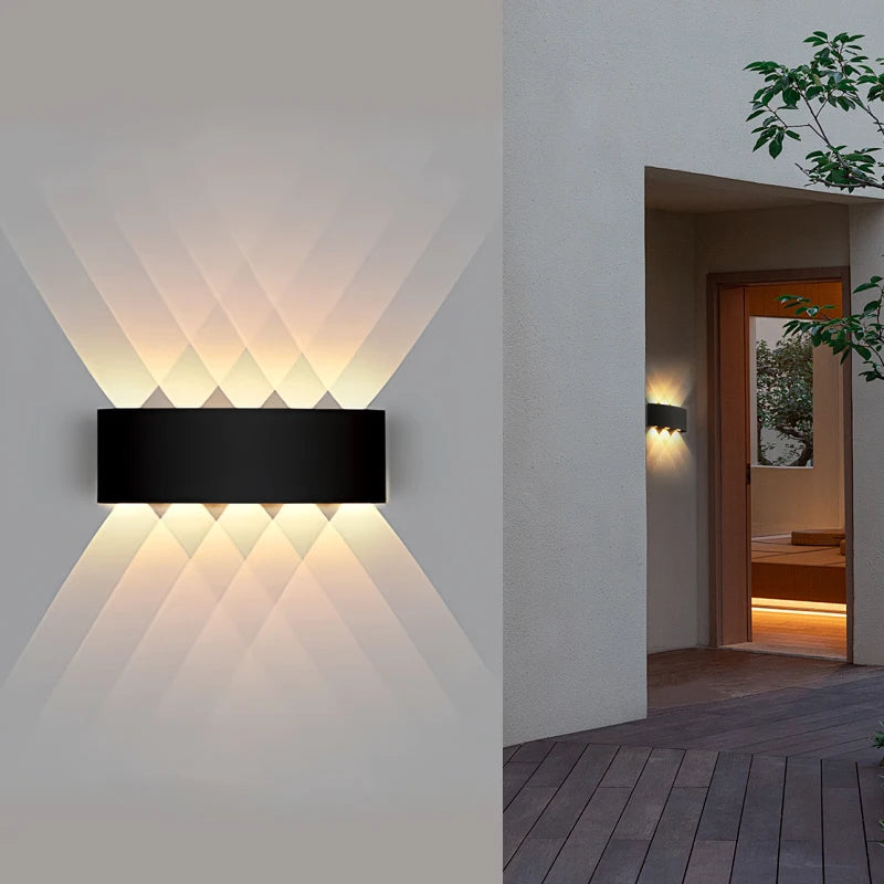LED Outdoor Wall Sconce Up Down Light – Moisture Resistant ABS Garden Porch Street Indoor Lamp 4W to 10W
