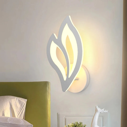 Modern White LED Wall Sconce – Touch Switch Acrylic Shade Energy Saving Up Down Light Living Room Bedroom Lamp
