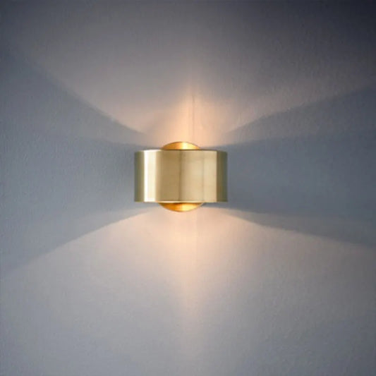 Nordic Gold LED Wall Sconce – E27 Iron Warm White Light Bedroom Study Living Room Dining Wall Lamp 15x8cm
